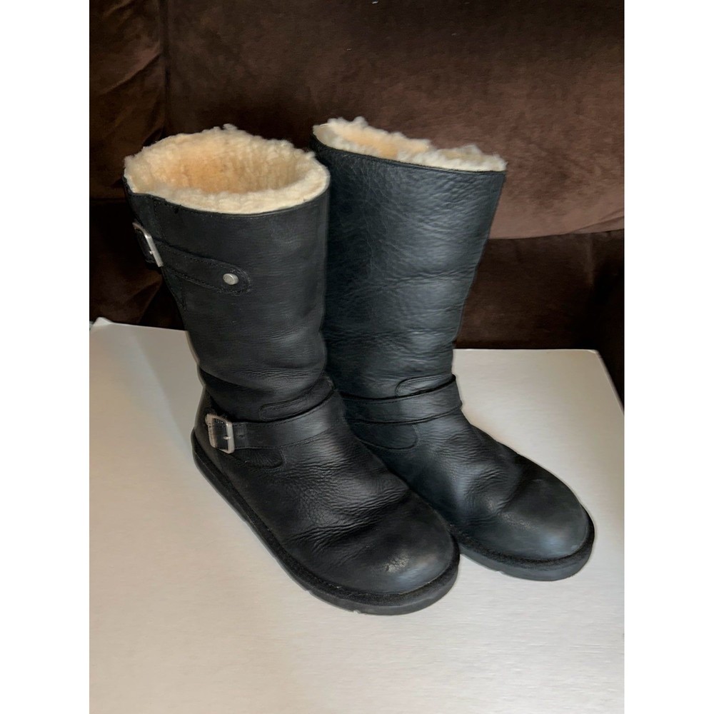 Ugg Boots Kensington Leather Ugg Boots W10 Black